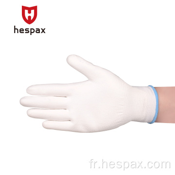 HESPAX ESD Sécurité Glove Pu White Work Gants